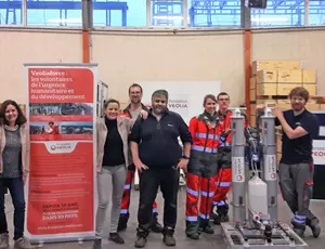 Mobilisation de volontaires Veoliaforce sur la plate-forme logistique d'urgence