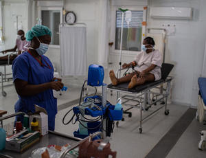 Un hôpital géré par MSF à Haïti