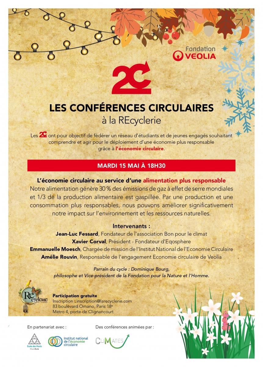Conférence 2C de la REcyclerie le 15 mai 2018 sur l'alimentation responsable